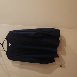 J.Jill Classic Comfort: Navy Cables Knit Sweater- Cozy Elegance!